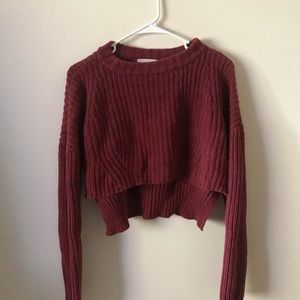 Cropped Knitted Sweater